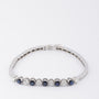 White gold bracelet with brilliant and sapphire