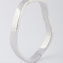 White gold wavy bangle bracelet