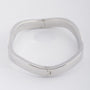 White gold wavy bangle bracelet