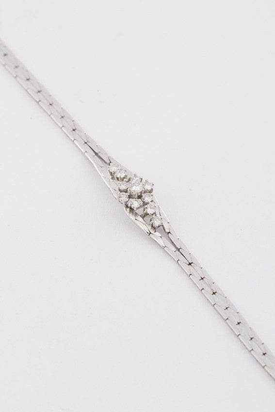 White gold bracelet with diamonds