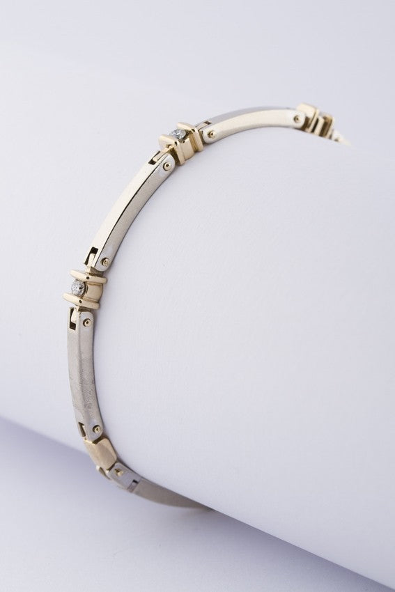 White/yellow gold bracelet with brilliant (Le Chic)