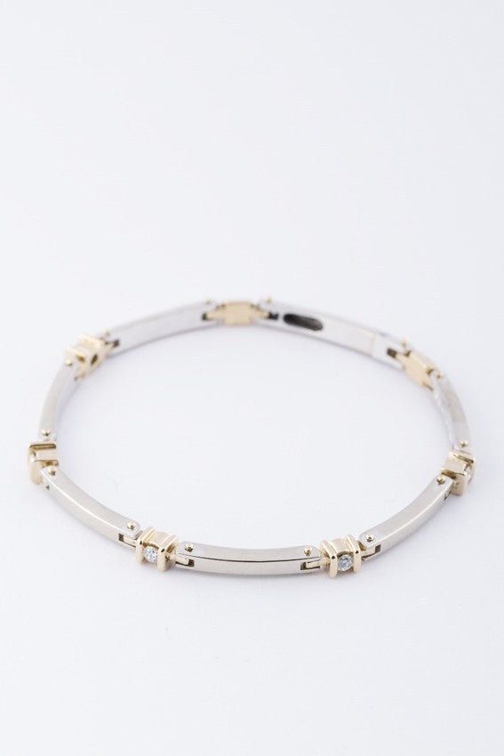 White/yellow gold bracelet with brilliant (Le Chic)
