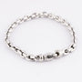 White gold link bracelet