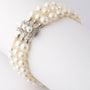 3-strand pearl bracelet on white gold clasp