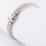 White gold link bracelet