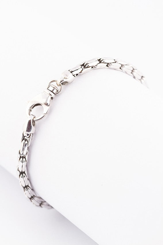 White gold link bracelet