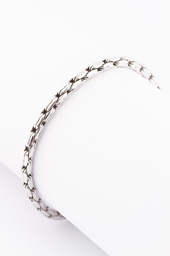 Wit gouden schakel armband