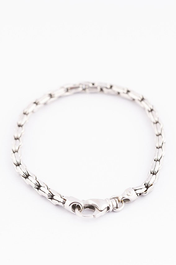 White gold link bracelet