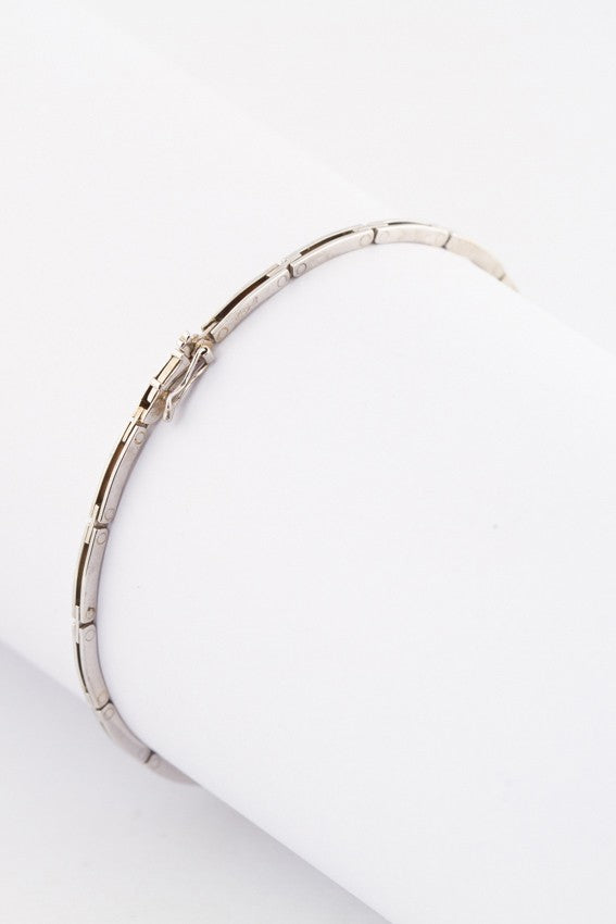 Antique white gold Art Deco bracelet with brilliant and diamond