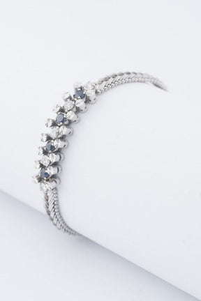 White gold bracelet with sapphires and diamonds