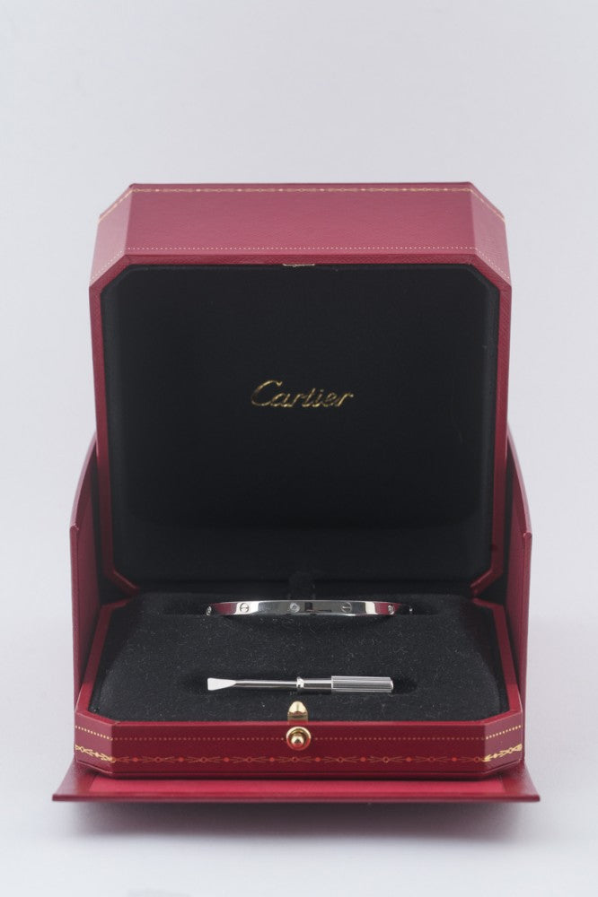 White gold Love Bracelet with diamonds from Cartier