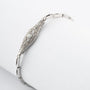 White gold Art Deco link bracelet with a brilliant and diamonds