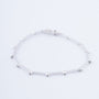 White gold link bracelet with diamonds