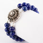 Lapis lazuli bracelet with antique clasp