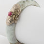 Jade bracelet with silver and ruby