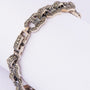 Silver link bracelet with marcasite