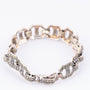 Silver link bracelet with marcasite
