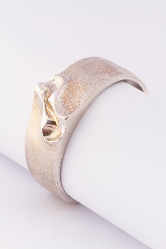 Silver clamp bracelet