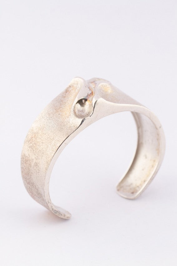 Silver clamp bracelet