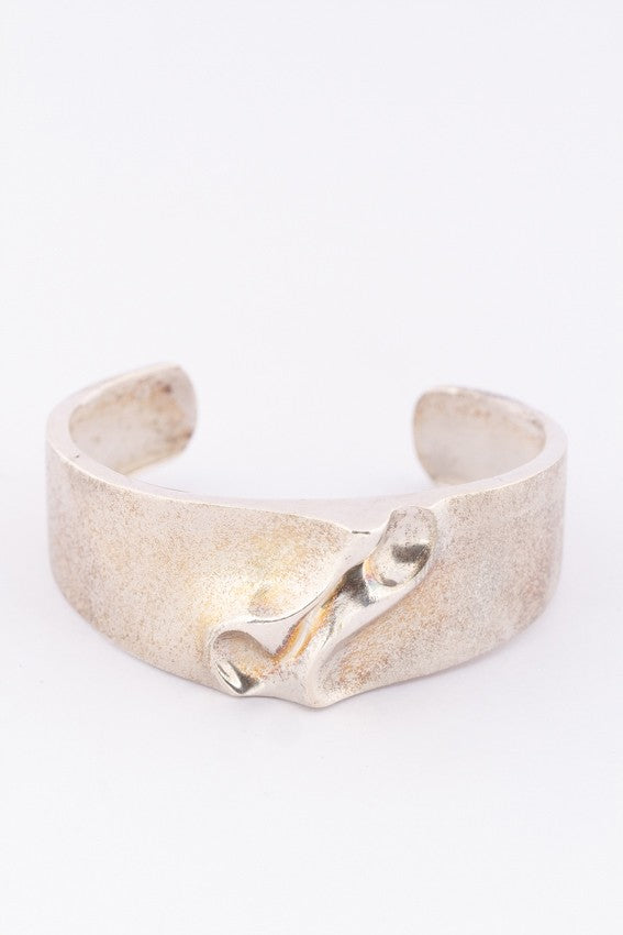 Silver clamp bracelet