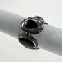 Silver bracelet with onyx