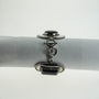 Silver bracelet with onyx