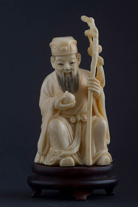 Seated Shou, Chinese star god
