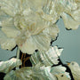 Mother-of-pearl sculpture of peony with birds