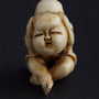 Antique ivory netsuké man with moving mask
