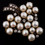 Bunch of grapes brooch with diamonds and pearls