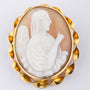 Antique cameo brooch of Archangel Gabriel