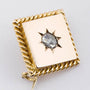 Antieke broche met roos diamant