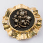 Biedermeier broche met roos diamant en onyx