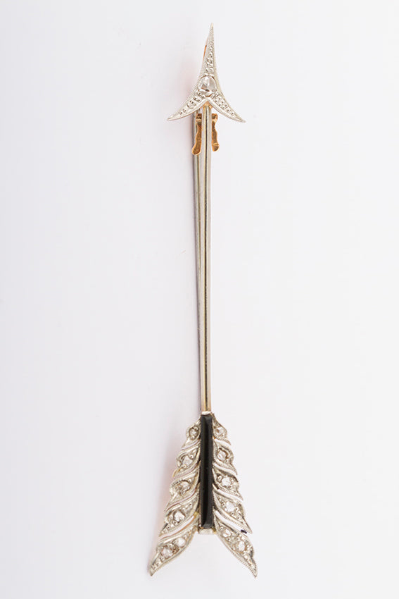 Antieke Art Déco broche met diamanten