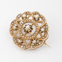 Antieke gouden broche met parels