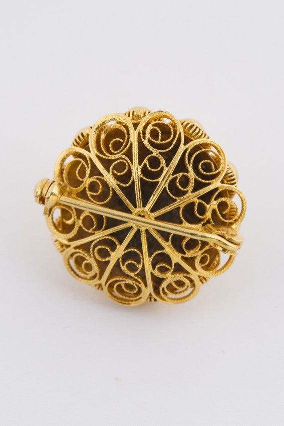 Gouden zeeuwse knoop broche