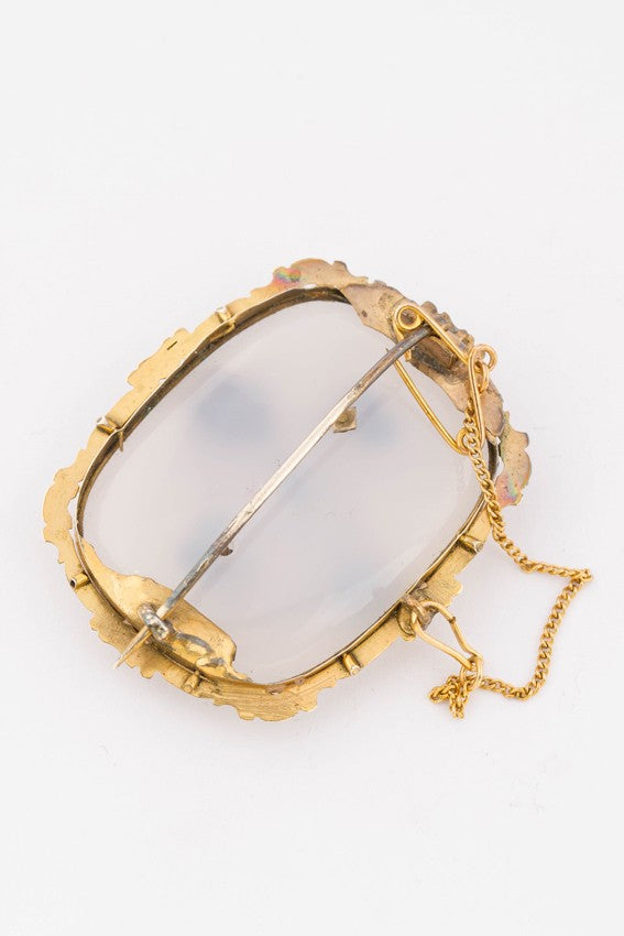 Antieke Engelse Victoriaanse broche (bwg)