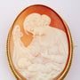Antique shell cameo brooch