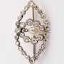Antique gold brooch with pearl and diamonds