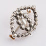 Antique gold brooch with pearl and diamonds