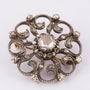 Antique gold brooch with diamonds