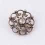 Antique gold brooch with diamonds
