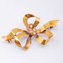 Antique 18 carat gold brooch with pearls
