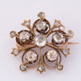 Gold brooch pendant with diamonds