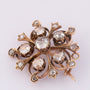 Gold brooch pendant with diamonds
