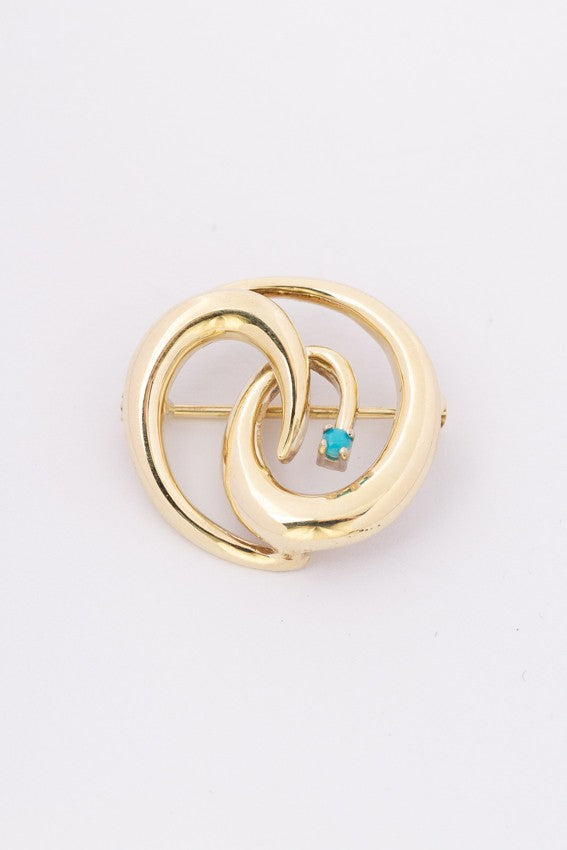 Brooch with turquoise
