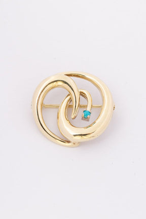 Brooch with turquoise