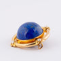 Geel gouden broche met een lapis lazuli en parels