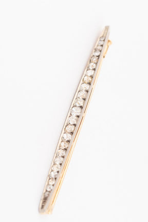 White/yellow brooch with 23 old-cut diamonds (Bwg)