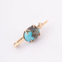 Antique gold brooch with turquoise